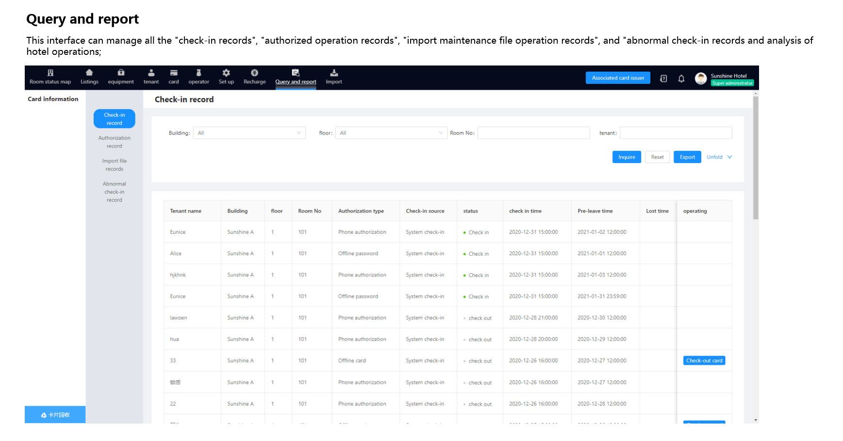 master key in hotel 7 - Query and report master key in hotel 7 - Query and report